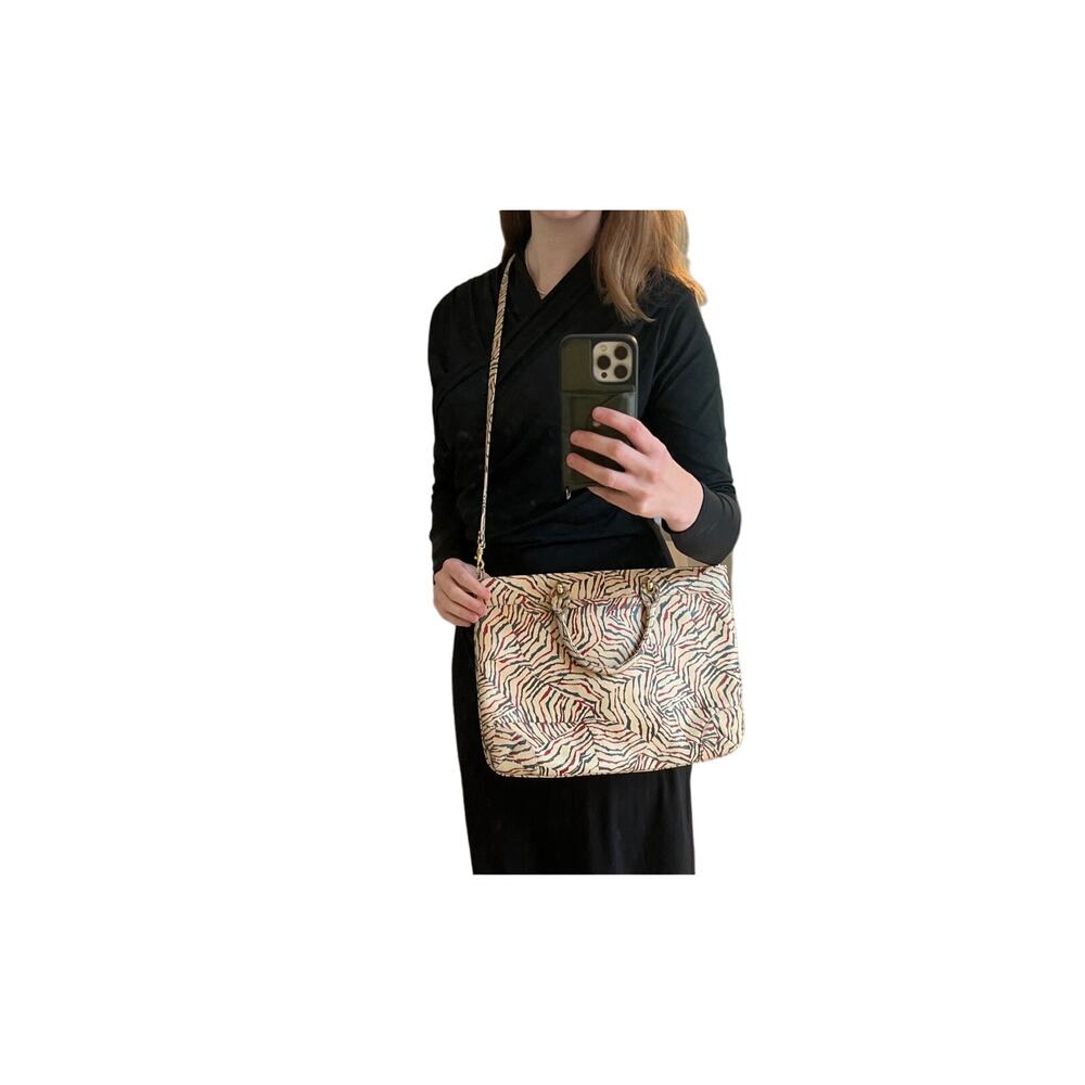 Vintage Zeba Print Leather Purse